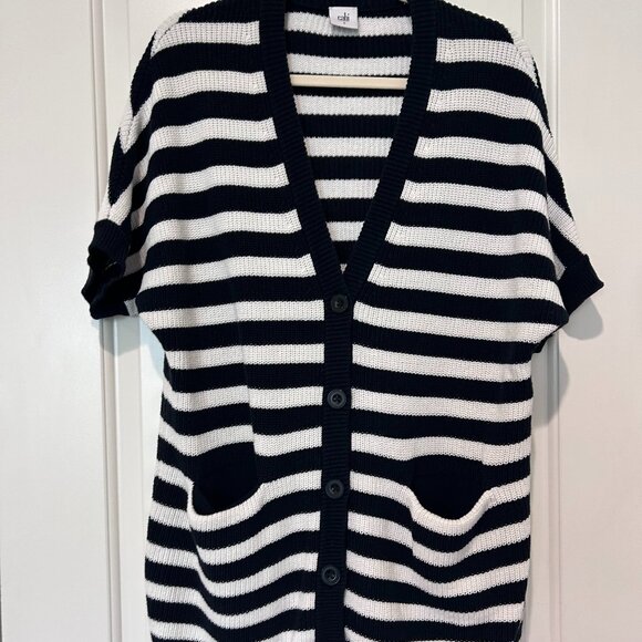 Nautical Oversized Button Cardigan - Picture 1 of 15
